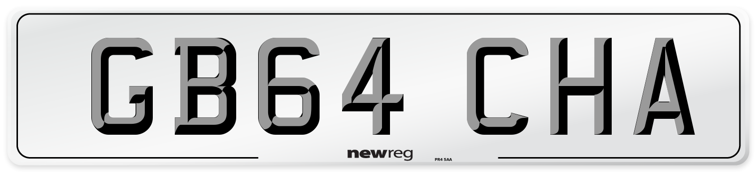 GB64 CHA Number Plate from New Reg